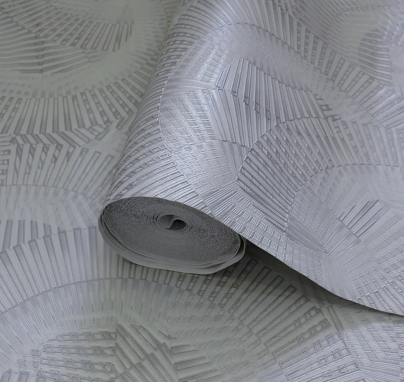 Gray Embossed Wallpaper – Natural Shimmer (24103-3)